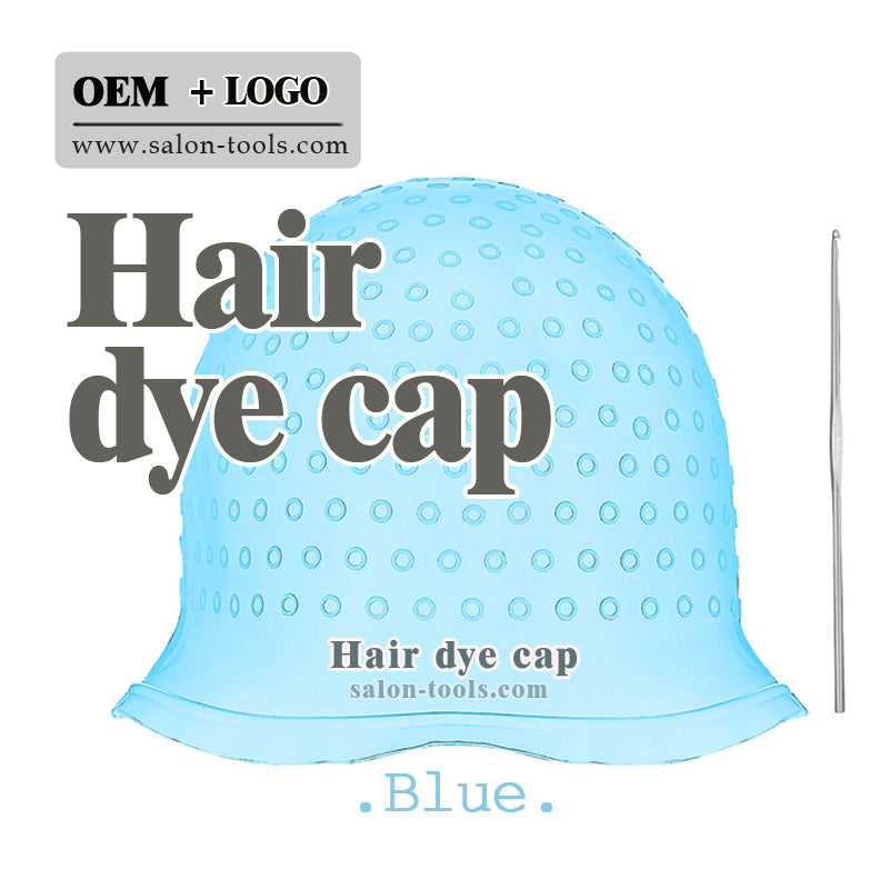 3pcs-Hair Coloring Highlighting Cap Reusable Silicone Highlight Cap Pull Through Caps for Hair Coloring Frosting Cap with Hook Hair Dye Cap with Holes Hair Salon Tools Hairdressing Highlighting Kit HD01
