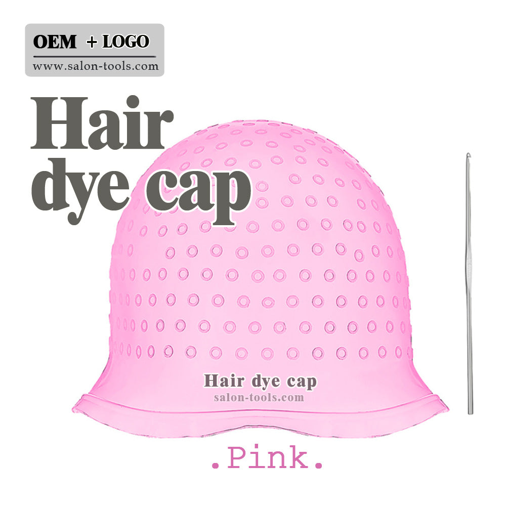 3pcs-Hair Coloring Highlighting Cap Reusable Silicone Highlight Cap Pull Through Caps for Hair Coloring Frosting Cap with Hook Hair Dye Cap with Holes Hair Salon Tools Hairdressing Highlighting Kit HD01