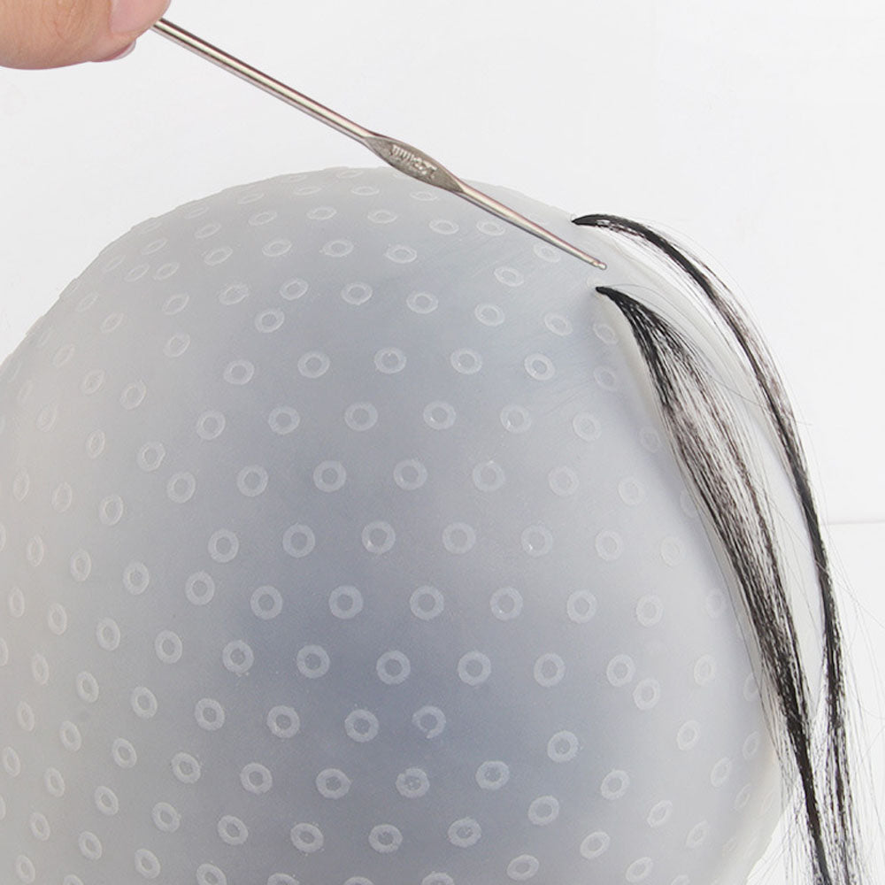 HD01B,blue silicone hair dye cap