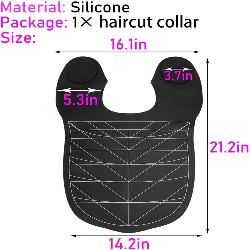 NC05-neck cape silicone neck salon Waterproof Rubber Custom Barber with logo Silicone Neck Capes salontool