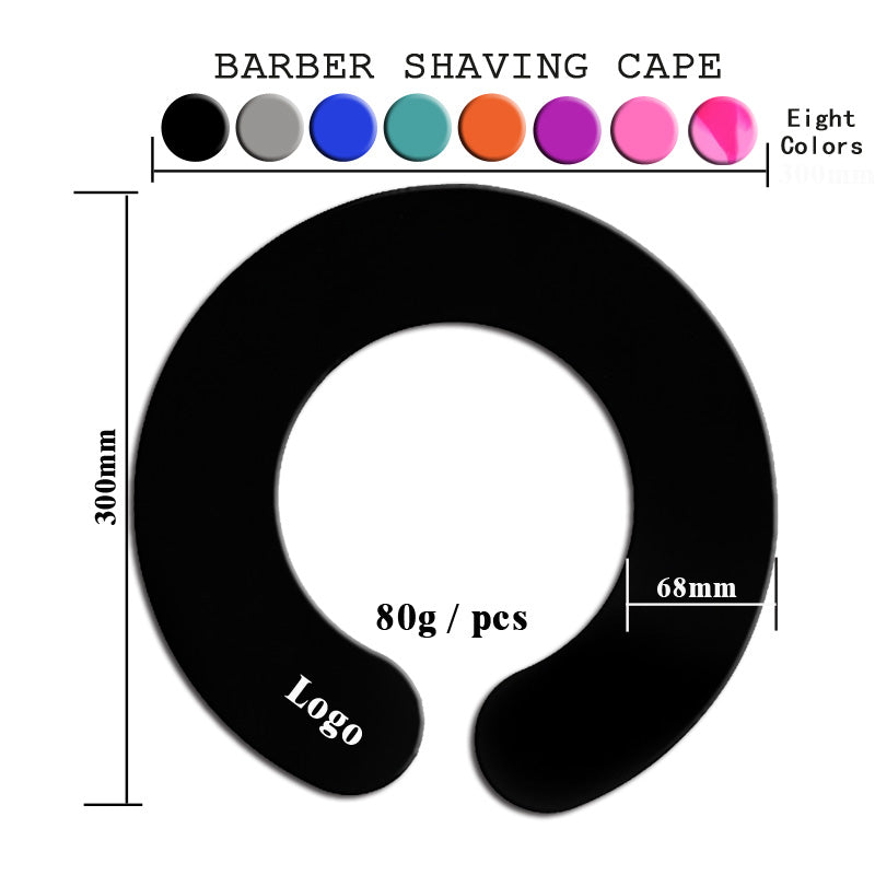 3pcs-neck cape silicone neck salon Waterproof Rubber Custom Barber with logo Silicone Neck Capes salontools