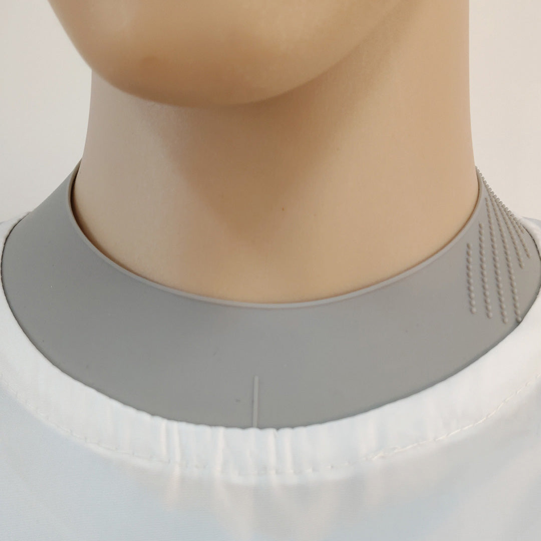 SC06-cutting cape shaving cape salon Waterproof Gown Rubber Custom Barber with logo Silicone Neck Capes