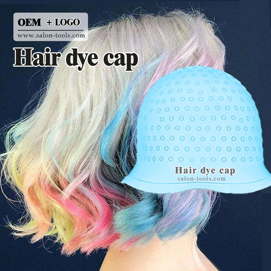 3pcs-Hair Coloring Highlighting Cap Reusable Silicone Highlight Cap Pull Through Caps for Hair Coloring Frosting Cap with Hook Hair Dye Cap with Holes Hair Salon Tools Hairdressing Highlighting Kit  HD01
