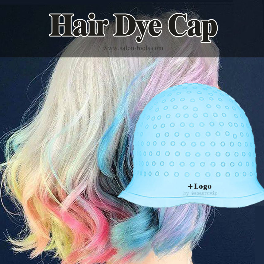 blue hair dye cap Silicone Highlight hair dyed Cap