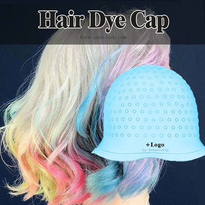 blue hair dye cap Silicone Highlight hair dyed Cap