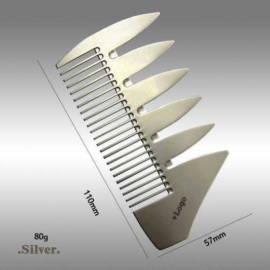 salon barber hair metal comb