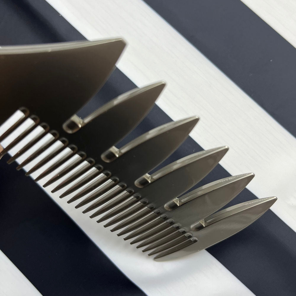 salon barber hair metal comb