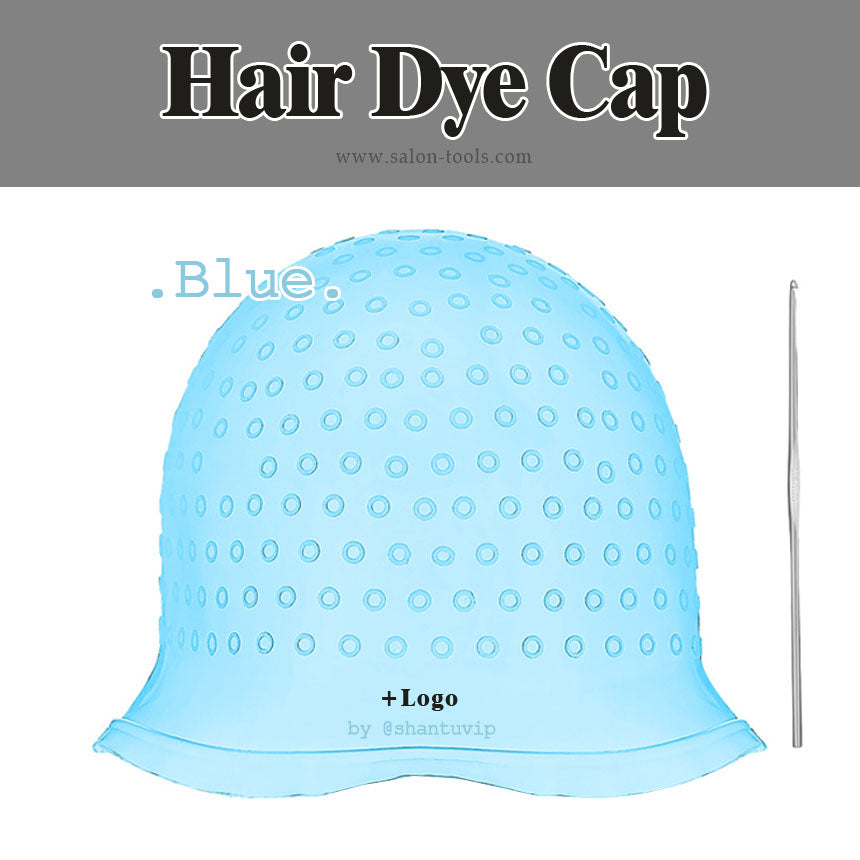 blue hair dye cap Silicone Highlight hair dyed Cap