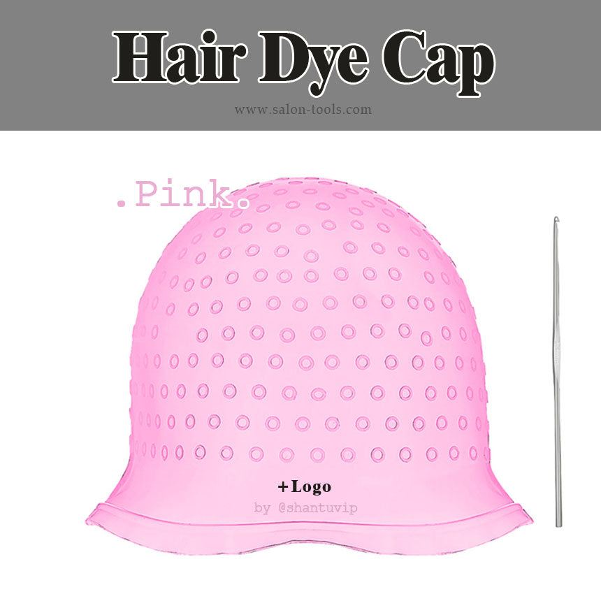 Pink hair dye cap Silicone Highlight hair dyed Cap