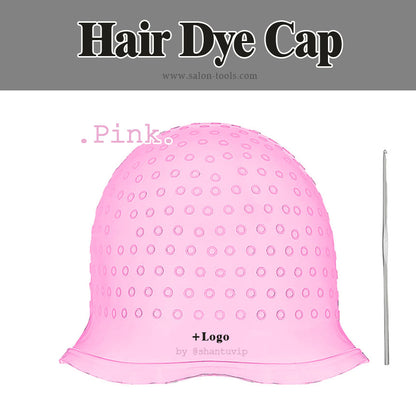 Pink hair dye cap Silicone Highlight hair dyed Cap