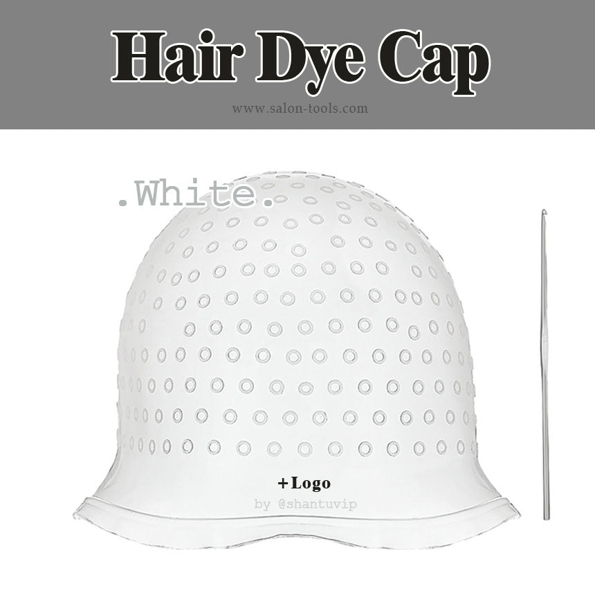 white silicone hair dye cap hair dyed Cap