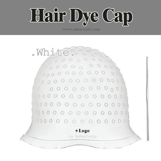 white silicone hair dye cap hair dyed Cap