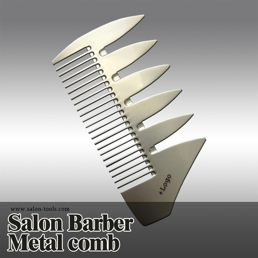 salon barber hair metal comb