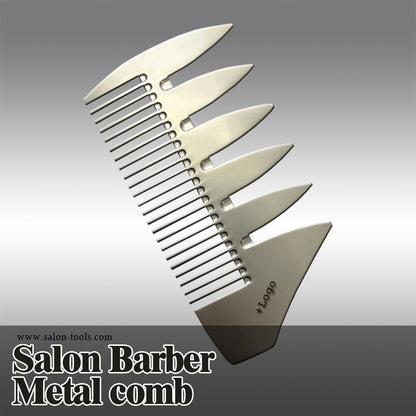 salon barber hair metal comb
