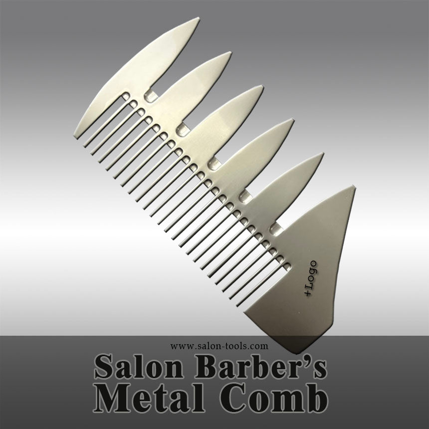 salon barber hair metal comb