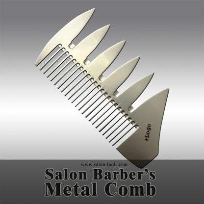 salon barber hair metal comb