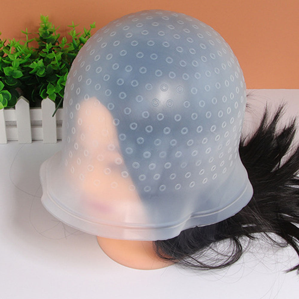 HD01W,white silicone hair dye cap