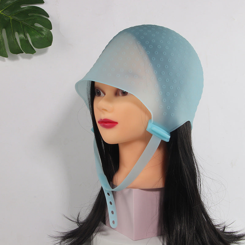 HD02B,blue silicone hair dye cap