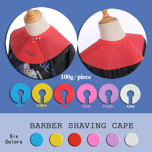 NC03-neck cape silicone neck salon Waterproof Rubber Custom Barber with logo Silicone Neck Capes salontool