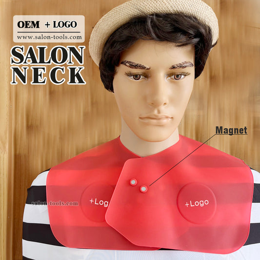 NC04-neck cape silicone neck salon Waterproof Rubber Custom Barber with logo Silicone Neck Capes salontool