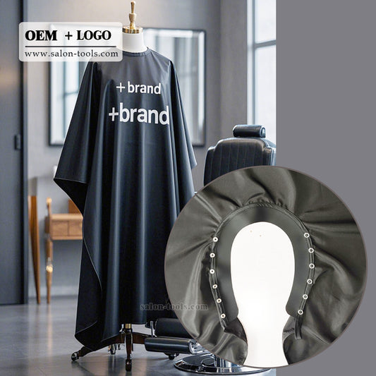 SC05-barber cape shaving cape salon Waterproof Gown Rubber Custom Barber with logo Silicone Neck Capes salontools